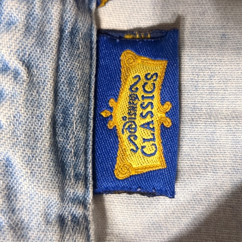 Cheshire Cat Denim Shirt 90s Disney Classics Alice in Wonderland Sz L - Picture 8 of 12